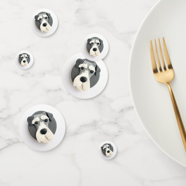 Schnauzer Dog 3D Inspired  Confetti (Group)