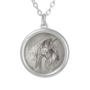 Schnauzer Dog Art Necklace