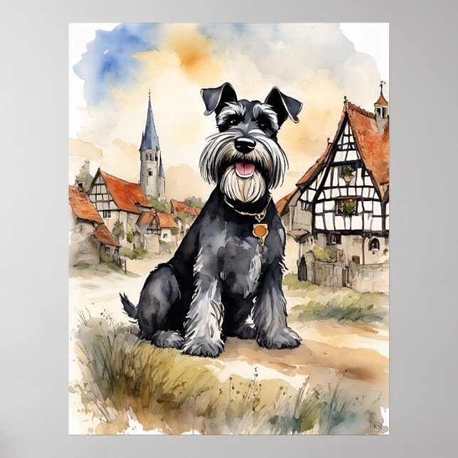 Schnauzer - Dog Art Print (Front)