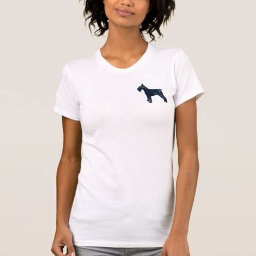 Schnauzer Dog Breed Black Watercolor Silhouette T_Shirt