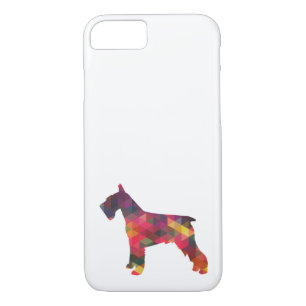 Schnauzer Dog Breed Geo Silhouette Multi iPhone 8/7 Case