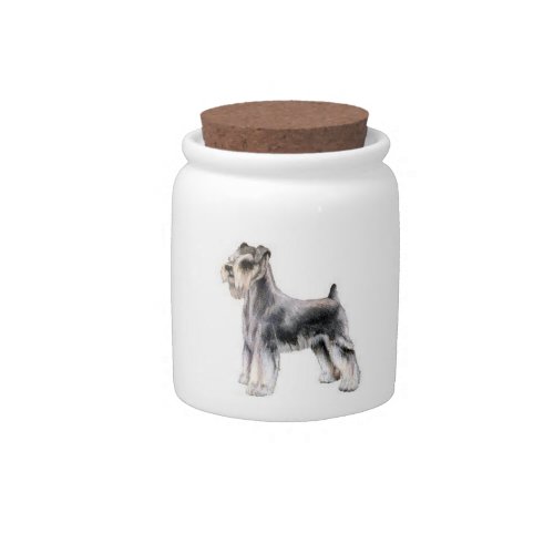 Schnauzer Dog Candy Jar