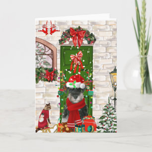 Schnauzer Dog Christmas Card