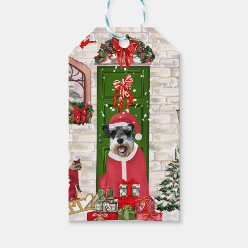 Schnauzer Dog Christmas  Gift Tags