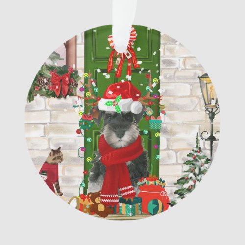 Schnauzer Dog Christmas  Ornament