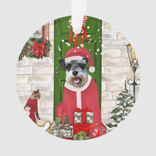 Schnauzer Dog Christmas  Ornament