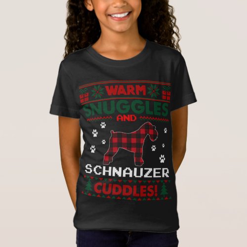 Schnauzer Dog Christmas Pajama Ugly Christmas Swea T_Shirt