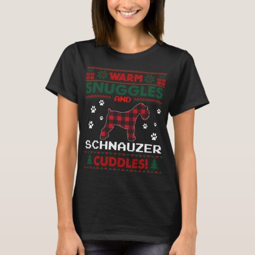 Schnauzer Dog Christmas Pajama Ugly Christmas Swea T_Shirt