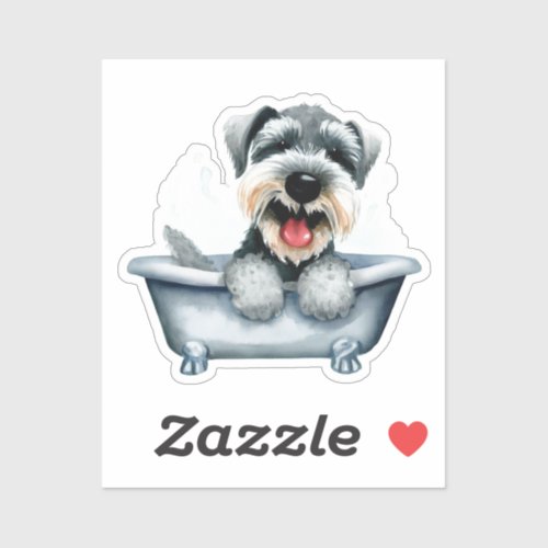 Schnauzer Dog Contour Cut Sticker