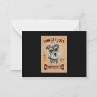 Schnauzer Dog Cookie Note Card