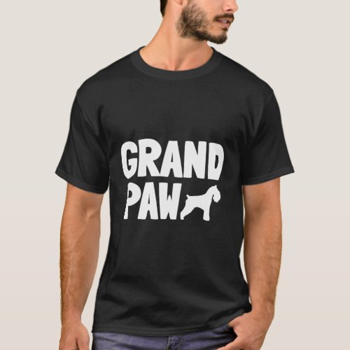 Schnauzer Dog Dad Grand Paw Grandpa Family T_Shirt