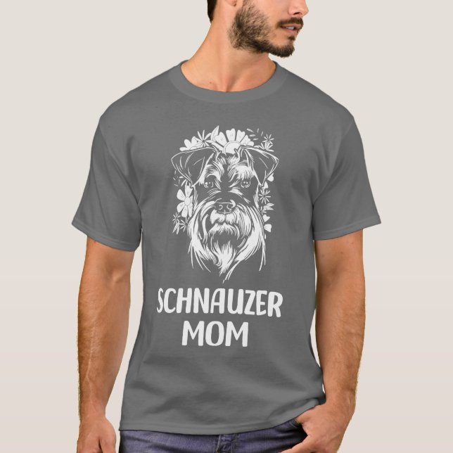 Schnauzer dog Dog breed dog lover gifts retro girl T-Shirt (Front)