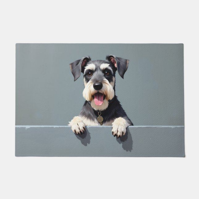 Schnauzer Dog Doormat Art (Front)