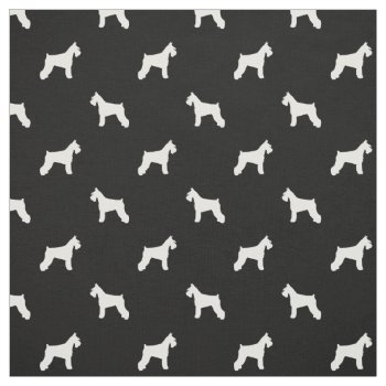 Schnauzer Dog Fabric - Black And White by SilhouettePets at Zazzle