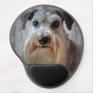 Schnauzer Dog face Gel Mouse Pad
