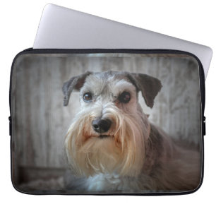 Schnauzer Dog face Laptop Sleeve