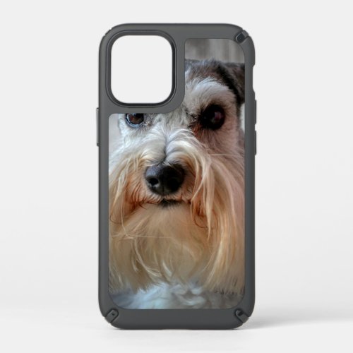 Schnauzer Dog face Speck iPhone 12 Mini Case