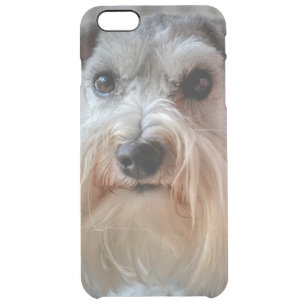 Schnauzer Dog face Clear iPhone 6 Plus Case