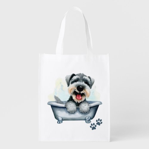 Schnauzer Dog Grocery Bag