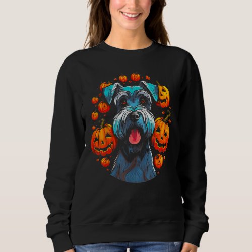 Schnauzer Dog Halloween Party Sweatshirt