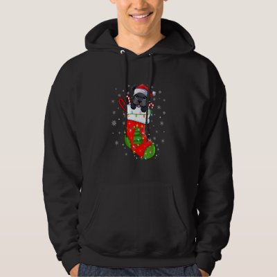 Schnauzer Dog In Christmas Socks Funny Santa Schna Hoodie