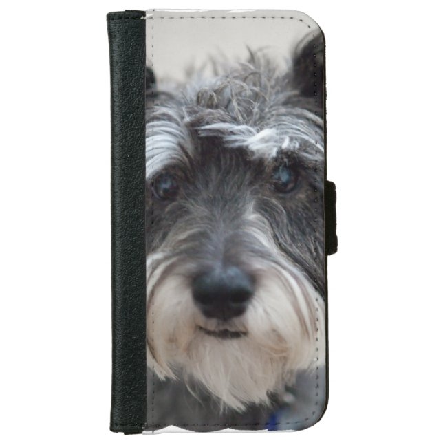 Schnauzer Dog iPhone Wallet Case (Front)