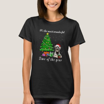 Schnauzer Dog Its The Most Wonderful Time Of The Y T-Shirt