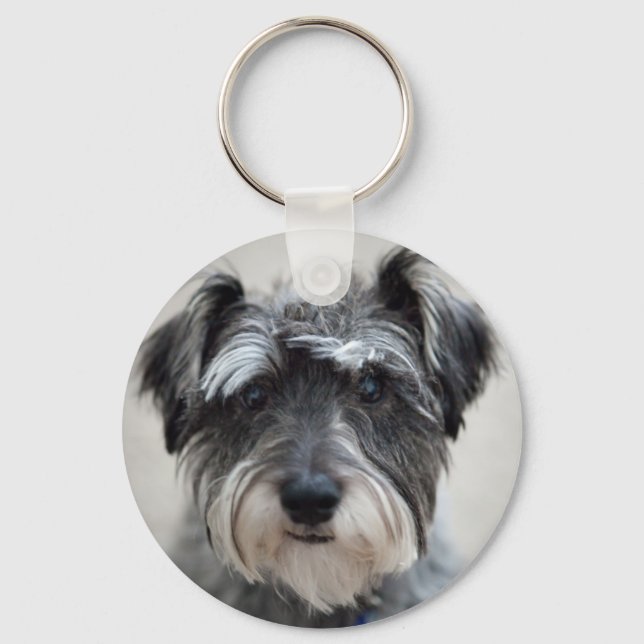 Schnauzer Dog Keychain (Front)