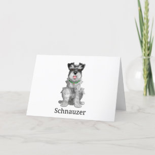 Schnauzer Dog l Holiday Card