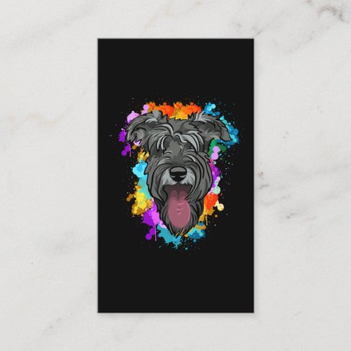 Schnauzer Dog Lover Colorful Puppy Business Card