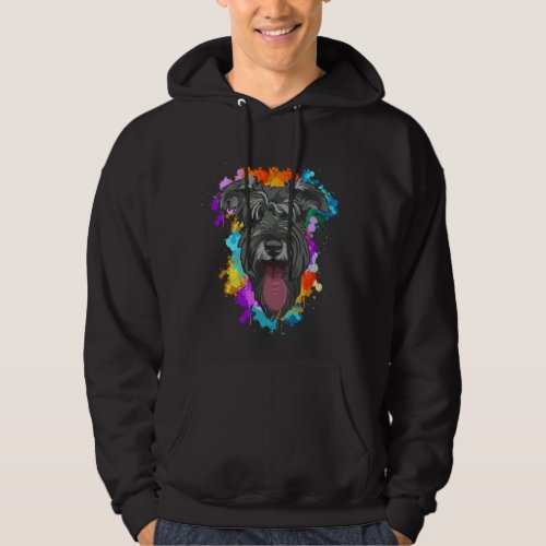 Schnauzer Dog Lover Colorful Puppy Hoodie