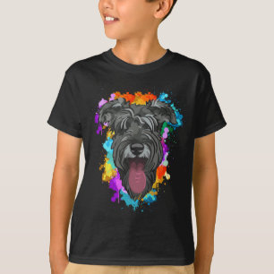 Schnauzer Dog Lover Colorful Puppy T-Shirt