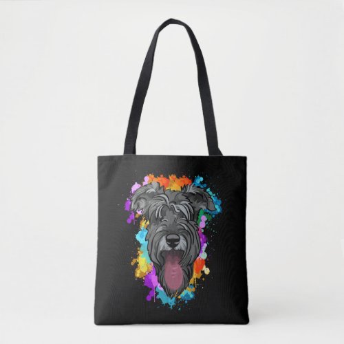 Schnauzer Dog Lover Colorful Puppy Tote Bag