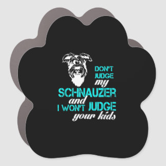 Schnauzer Dog Lovers Or Owners Car Magnet
