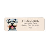 Schnauzer Dog Personalized Address Label (Front)