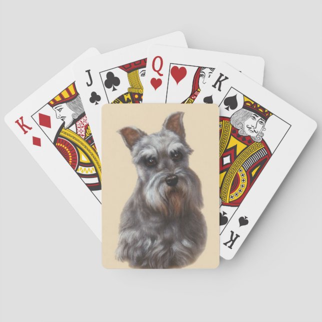 Schnauzer Dog Playing Cards (Back)
