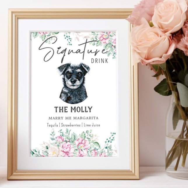 Schnauzer Dog Signature Drink Sign (Creator Uploaded)