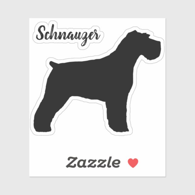 Schnauzer Dog Silhouette Vinyl Sticker (Sheet)