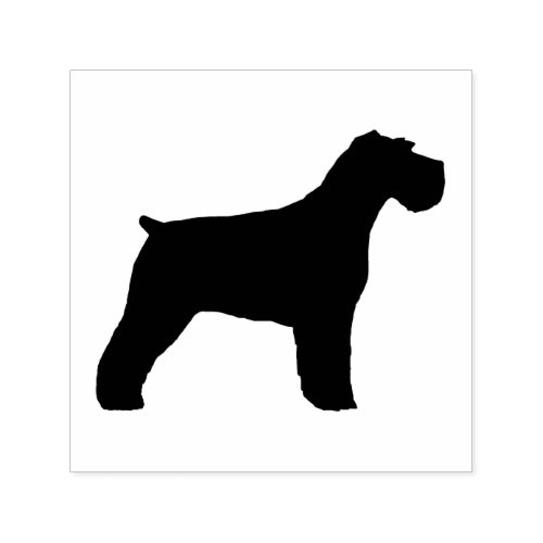 Schnauzer Dog Silhouette with Natural Floppy Ears Self_inking Stamp