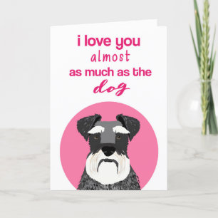 Schnauzer Dog Valentine's Day Card
