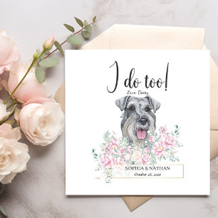 Schnauzer Dog Wedding Cocktail Napkins