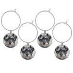 Schnauzer Dog Wine Glass Charm