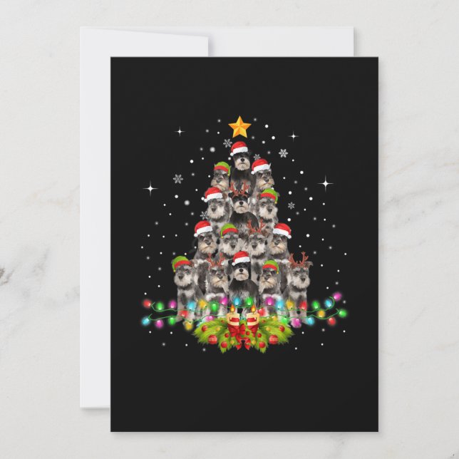 Schnauzer Dogs Tree Christmas Sweater Xmas Pet Announcement (Front)