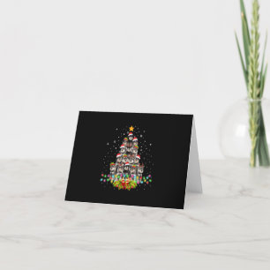 Schnauzer Dogs Tree Christmas Sweater Xmas Pet Letterpress Thank You Card