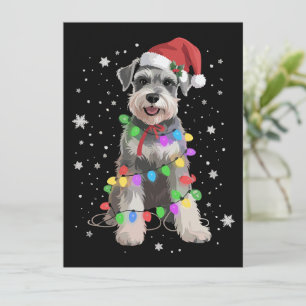 Schnauzer Dogs Tree Christmas Xmas Pet Animal Dog Holiday Card