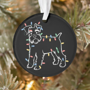 Schnauzer Dogs Tree Christmas Xmas Pet Animal Dog Ornament