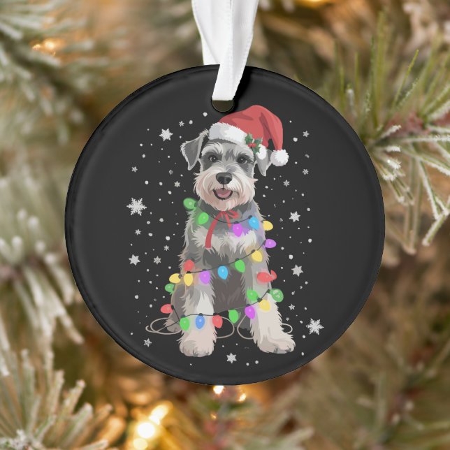 Schnauzer Dogs Tree Christmas Xmas Pet Animal Dog  Ornament (Tree)