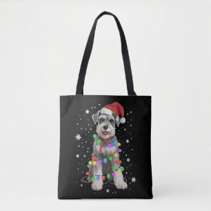 Schnauzer Dogs Tree Christmas Xmas Pet Animal Dog  Tote Bag