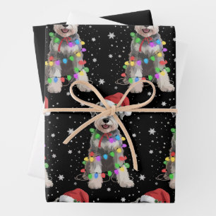 Schnauzer Dogs Tree Christmas Xmas Pet Animal Dog  Wrapping Paper Sheets
