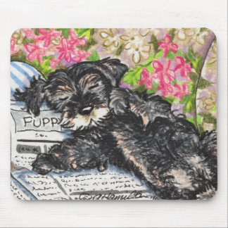 Schnauzer Dreams Print Mouse Pad